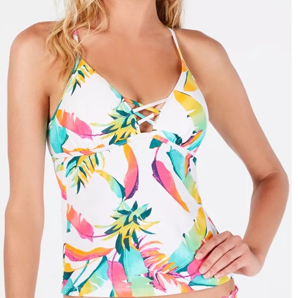 Hula Honey Other - NWT Hula Honey White Push-up Bikini Tankini - XS